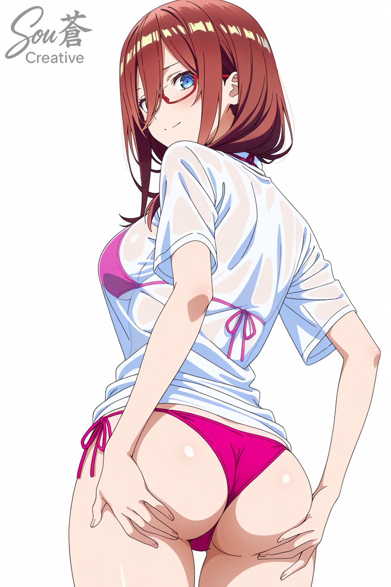 Aoi_AIIllust's tweet photo. ＃中野三玖
SFW

「……そんなに見つめられると、恥ずかしいよ。
　　　　　……でも、あなたになら、少しだけ。」 https://t.co/i2TEENs7Il