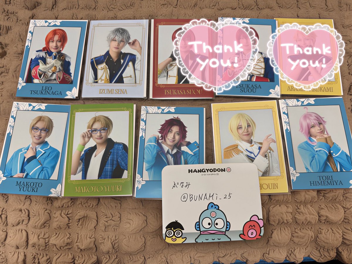 BUNAMi_25's tweet photo. 【交換・譲渡】あんステ Knights 返礼祭 アクスタ ランブロ チェキ風カード

譲：☆レオ,☆泉,真,真緒,英智,桃李

求：凛月(返礼祭)>凛月(ユニット)or定価+送料※☆は交換のみ

郵送or横浜手渡し

検索からもお気軽にお声掛け下さい🌸 https://t.co/PGQd2nX44R