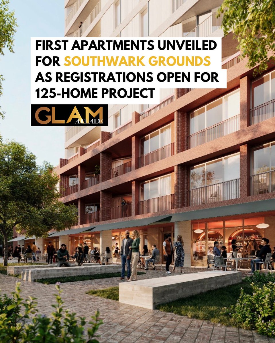 glamadelaide's tweet photo. FIRST LOOK: The first apartments at Southwark Grounds have officially been unveiled. Registrations are now open for The Bond, a new 125-apartment development that will kick off the next stage of the former West End Brewery site’s transformation into a vibrant new neighbourhood >> https://t.co/KuOKuhcphV