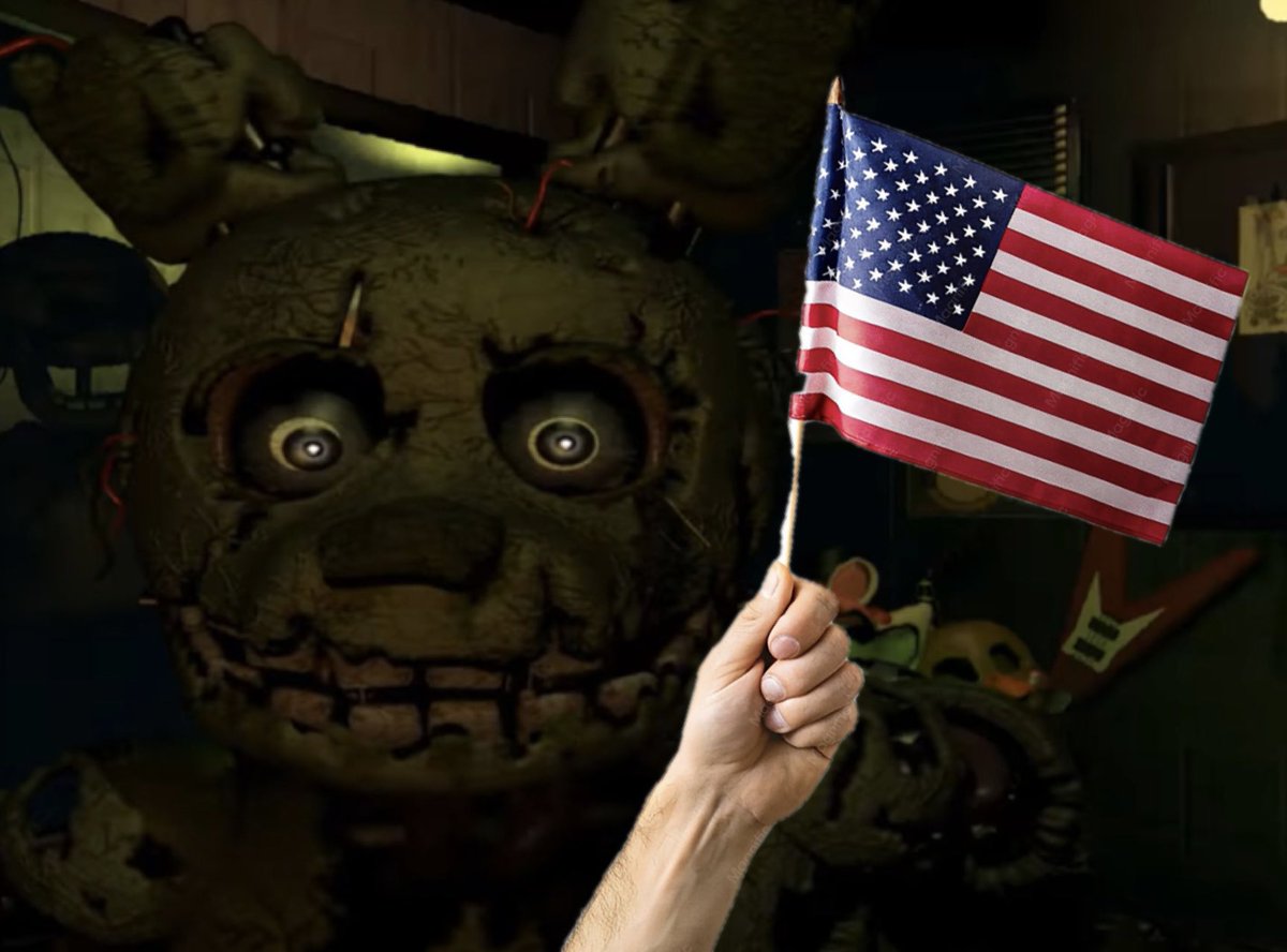 TotallyFNAF's tweet photo. ✏️FNAF Theory of the Day:

Happy Independence Day, everyone! Springtrap, everyone’s favorite American, is celebrating!

#fnaf #fnaftheory https://t.co/DtEEhTwKge