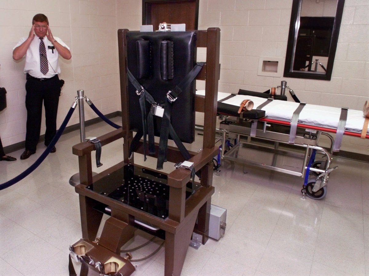 demodiscone's tweet photo. Taking apart the Electric Chair on principal. A lot of timber and copper wire were tied up in this.

@CriticalEDH am I doing this right? https://t.co/hzbkjBgiYB
