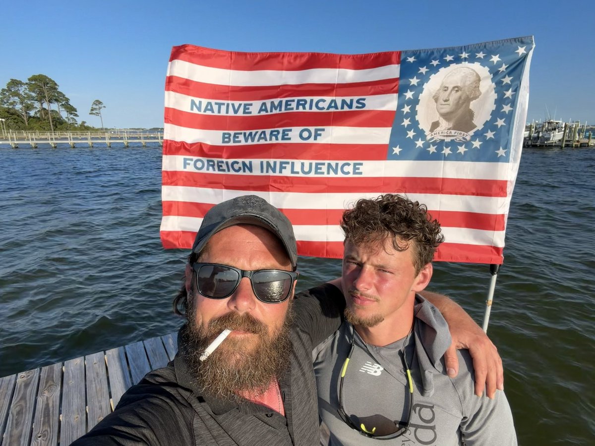 syssvc's tweet photo. @NickJFuentes @MeaolaHazafi @RealAlexJones @HarrisonHSmith 

Raising our Flag for the Fourth. https://t.co/ZwQwTgJA67