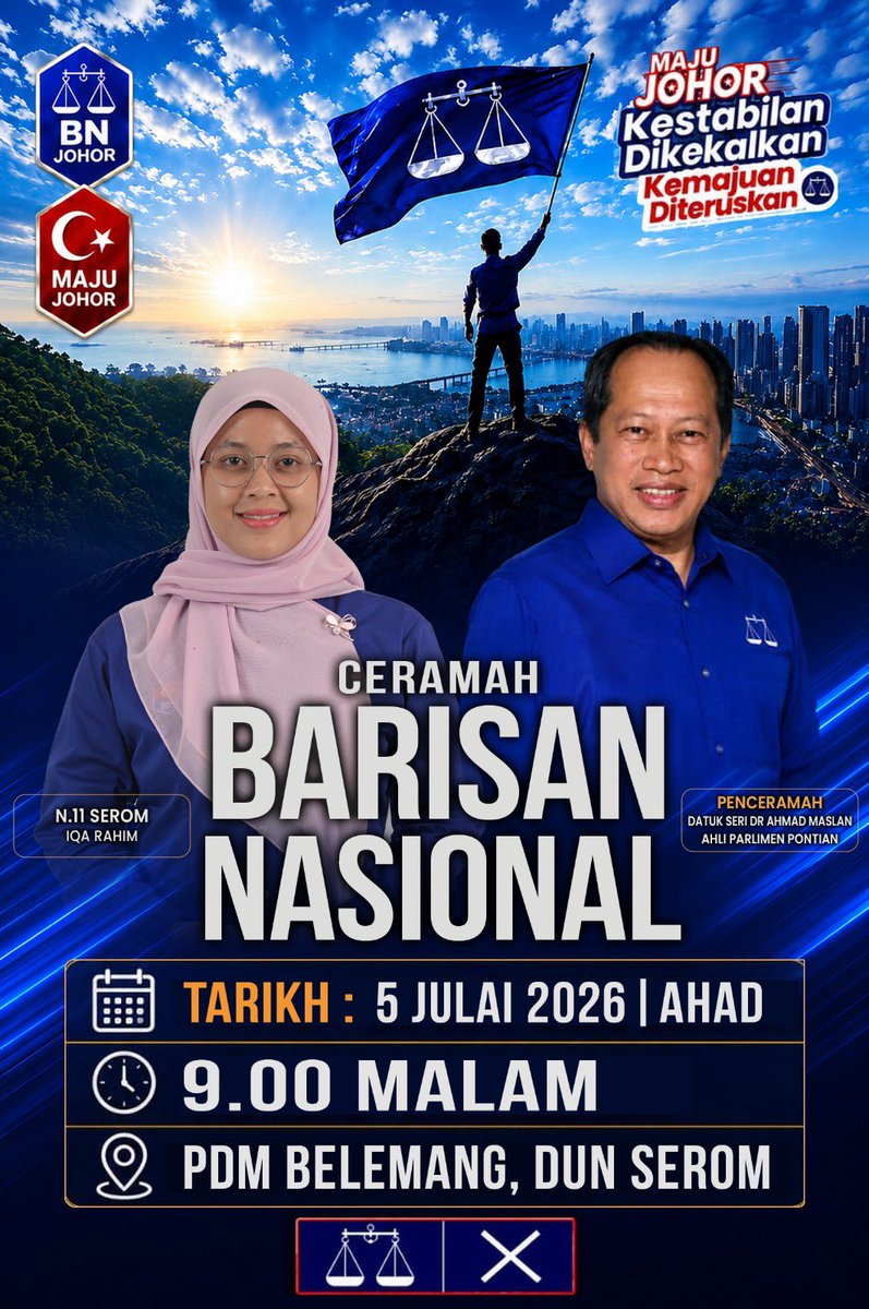 ahmadmaslan's tweet photo. Program saya malam ini di DUN #Serom &amp; DUN #Gambir dlm Bhg #Ledang.

#PRNJohor
#BNJohor
#BangsaJohor
#MajuJohor https://t.co/qSd8om2BWJ