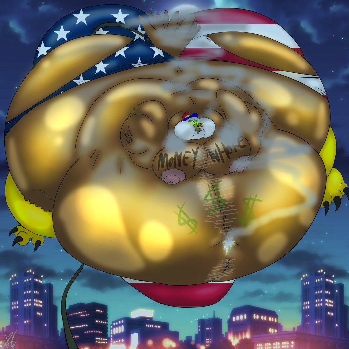 HBlue42's tweet photo. Hey, everyone, this is (was) Ol' Sam Wellington! Retired governor, Republican, capitalist loving and oh boy did he have a pension for big explosions! Speaking. Of big explosions, enjoy!~ Happy fourth of July!

I'll bring this guy back at some point next year. https://t.co/daK0F2YvGI