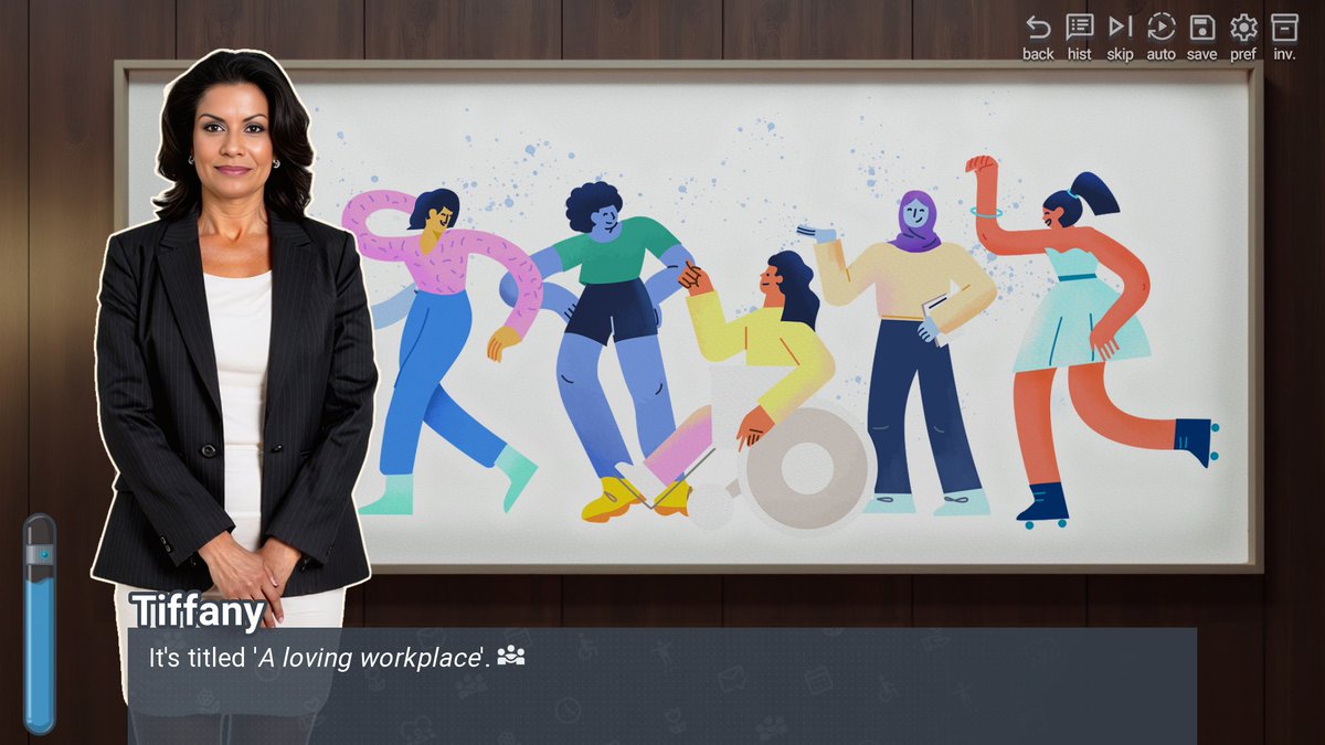 ORGONsoftware's tweet photo. @spqr_sulla I made a whole dating sim about it, you have to survive working in HR. It's called Office Ladies https://t.co/vWnEmyDItv