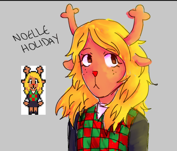 SillyGuyStar's tweet photo. my first noelle drawing vs my second

 lowkey dont like her sorry gang
#noelle #deltarune https://t.co/spgBuFCbqt