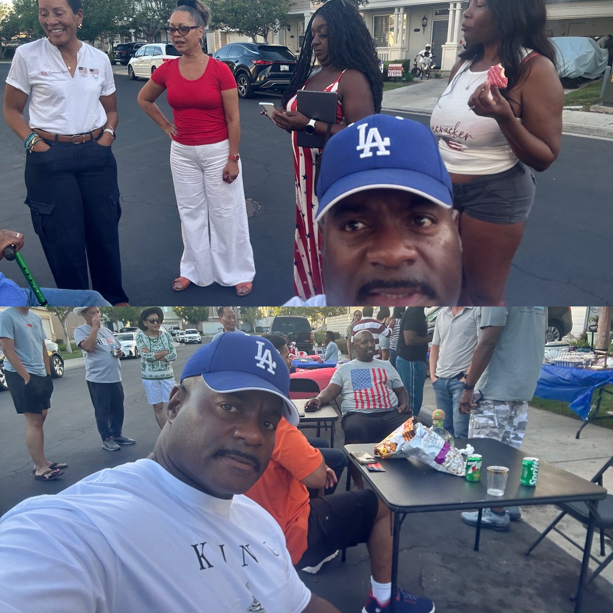 ofcrdeonjoseph's tweet photo. Get outta here with your gloom and doom. This is what America is supposed to be. Neighbors from all walks of life of life celebrating independence.  No matter how we got here, we are a part of Americas history. https://t.co/sEKn3qFvNH