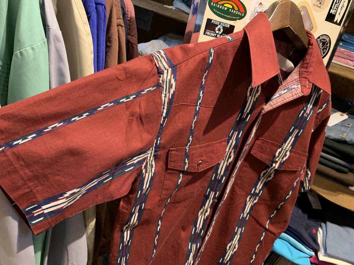 USED Wrangler Native Pattern Western Long Sleeve Shirts Original