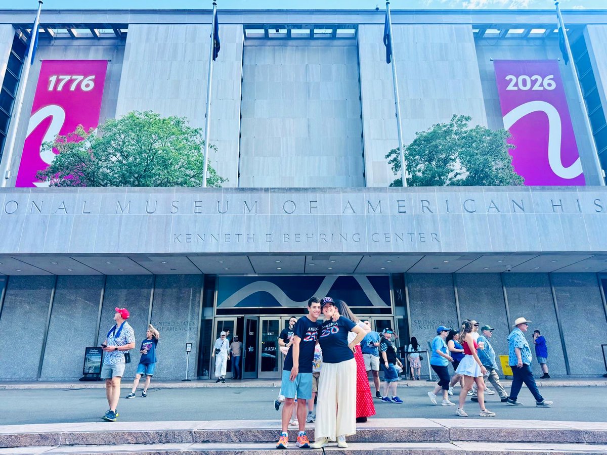 MacchuPisco's tweet photo. We love you America! Happy 250th birthday. July 4, 2026 @amhistorymuseum https://t.co/MPq9o01xYU