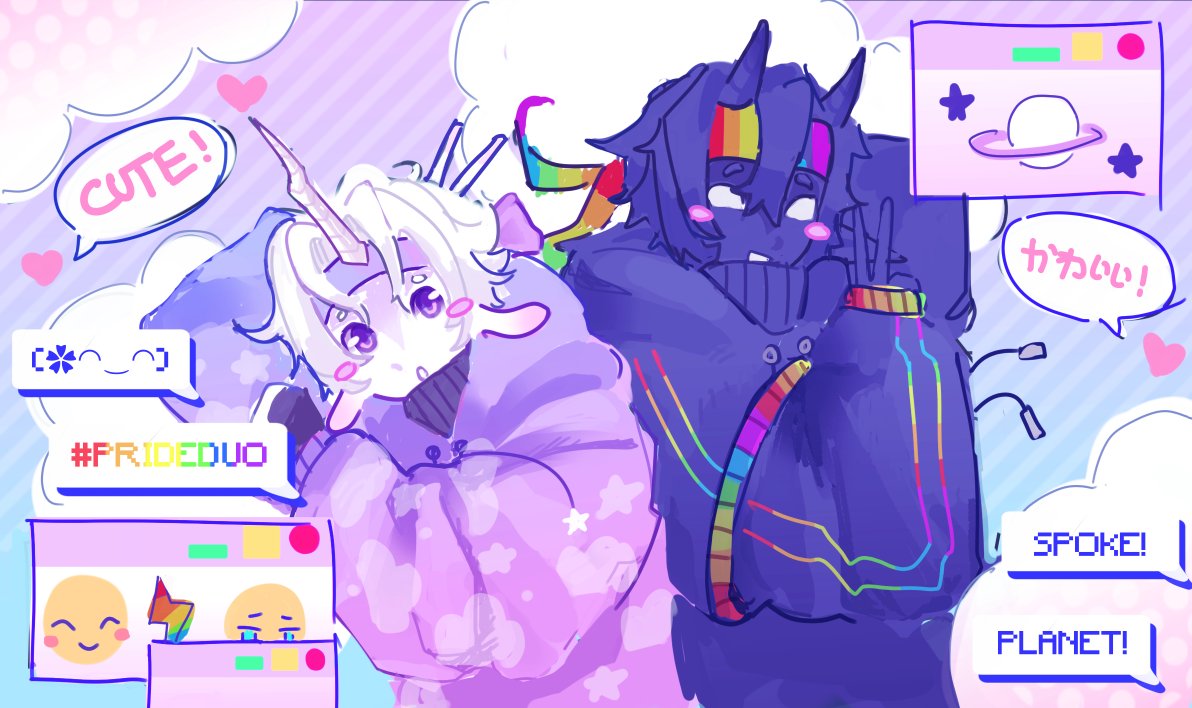 pleaseimsrry's tweet photo. im being forced to post this  
#prideduo #spokeisherefanart #planetlordfanart https://t.co/VAYH8RHJvU
