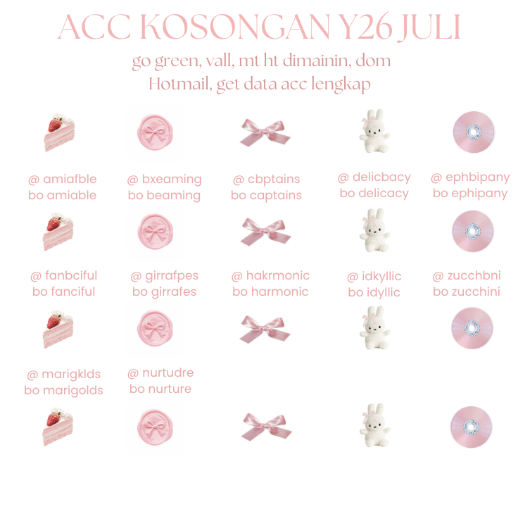 beazvs's tweet photo. w—ts akun kosongan juli y26 

💸 : https://t.co/um4EdWSlTI / each
⌗ verif all, dom hotmail
⌗ go green, ht mt dimainin
⌗ bisa langsung ganti usn 
⌗ get all data acc lengkap 

t. zonauang zonaba . https://t.co/NQsRntQhTl
