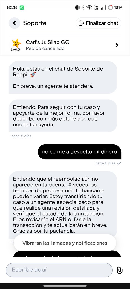 GoodBoy_rs's tweet photo. A lo cual se le comenta que lo revisaran y en 72 horas me darían una solución y ya pasaron 5 días y no eh tenido respuesta de soporte, a lo que eh mandado mensaje y no eh tenido respuesta alguna.

Ocupo que me den una solución porque yo confíe en su aplicación y repartidores. https://t.co/yq8DYMYZ9R