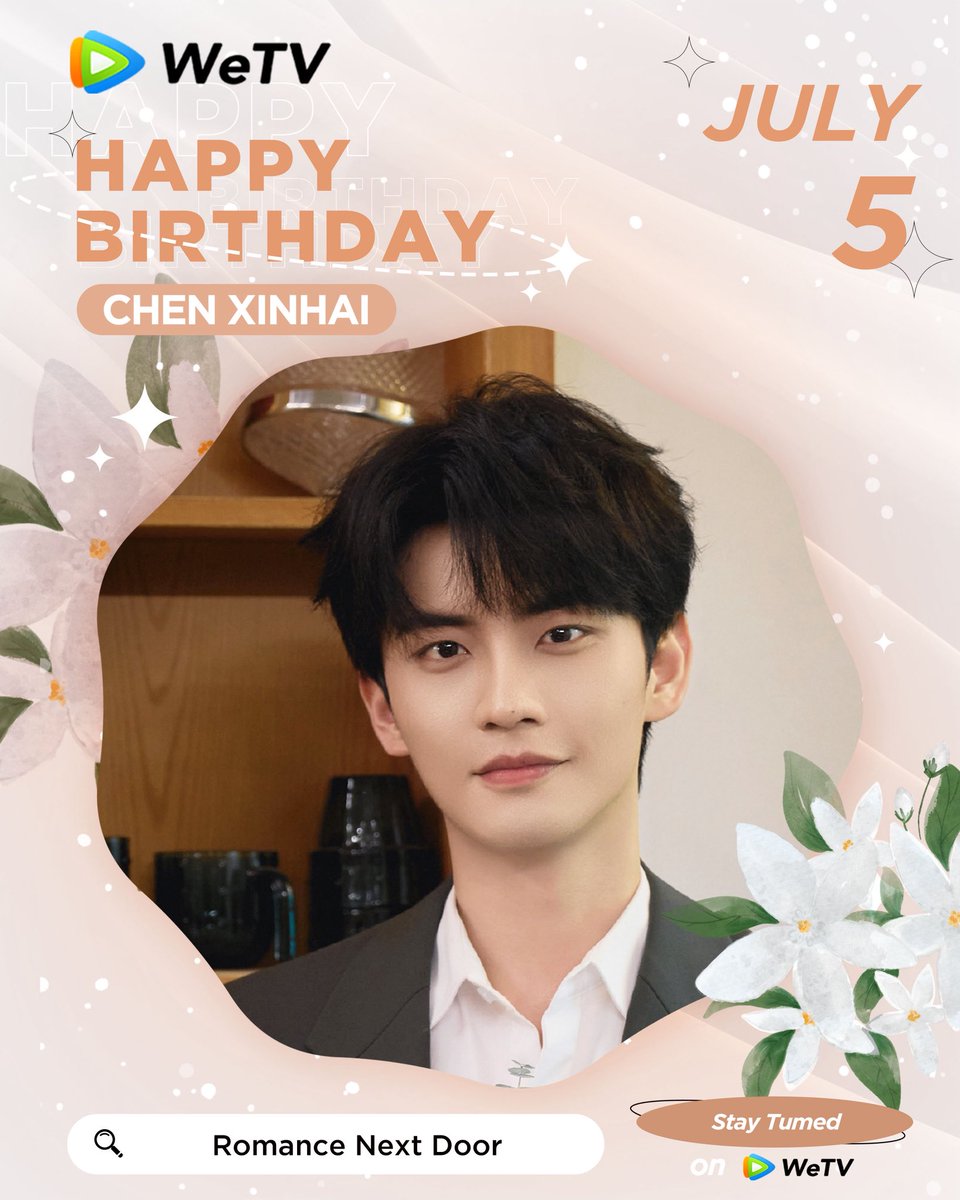 WeTVOfficial's tweet photo. Happy Birthday to #ChenXinhai 🎂🌊

Love your performance in #TheLoveYouGiveMe 💙

Looking forward to Looking forward to your new role in #RomanceNextDoor #BiaoMeiWanFu #TheMelodyofLove ✨

#陈鑫海 #你给我的喜欢 #兄友妹恭 #表妹万福 #古月风华录 #WeTV #WeTVAlwaysMore https://t.co/h5QT2k5xJD