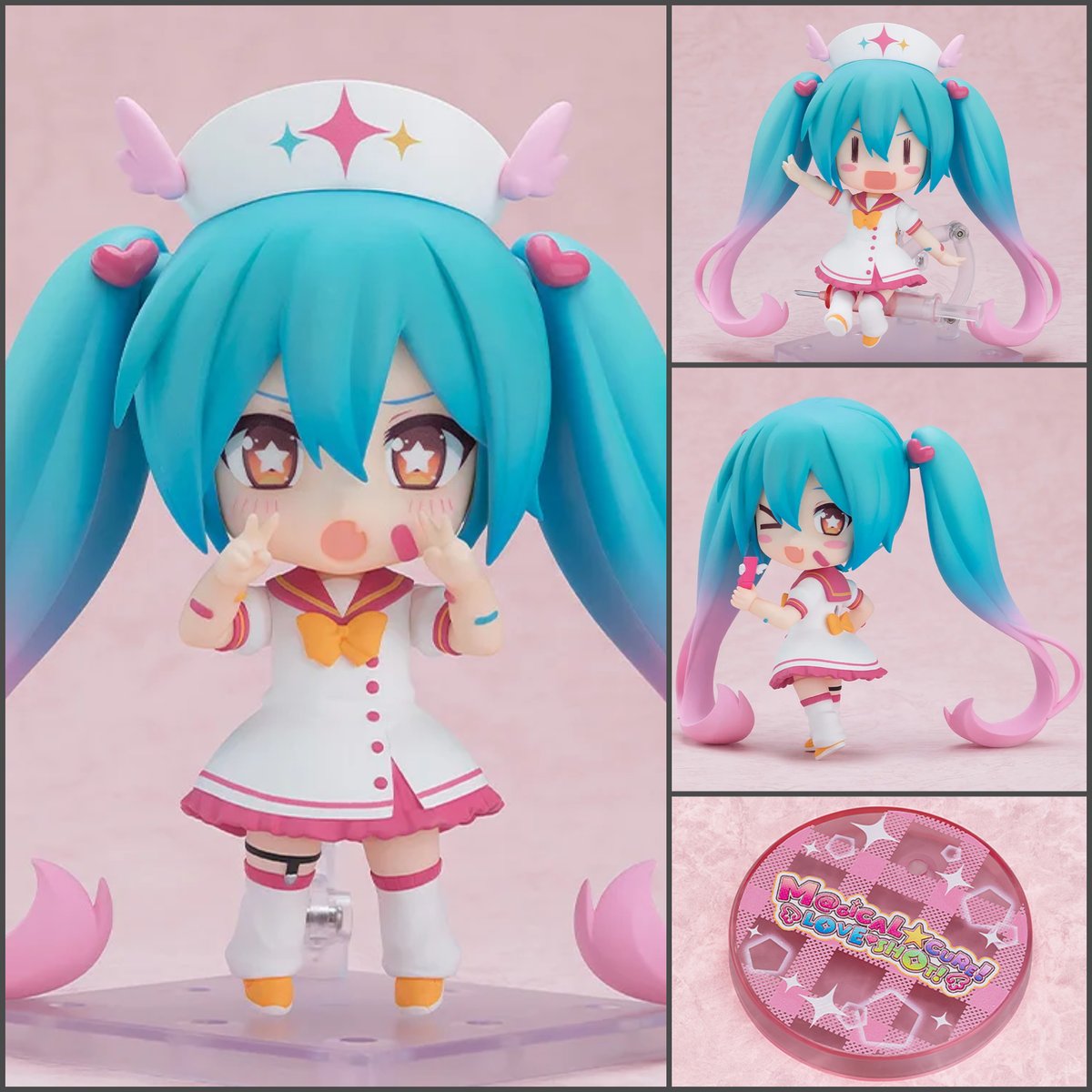 GoodSmile_US's tweet photo. Hatsune Miku has transformed and is ready to cure your heart! Nendoroid Hatsune Miku: M@GICAL☆CURE! LOVE ♥ SHOT! from the hit song by SAWTONE has arrived! Preorder now for a GSC Exclusive Special Base!

Shop: https://t.co/CYSOXrzFYK

#HatsuneMiku #Goodsmile https://t.co/AfwfMmdTve