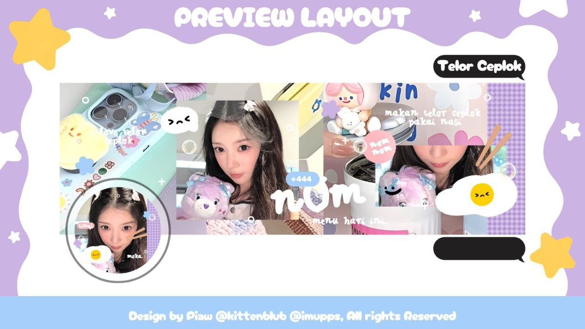kittenblub's tweet photo. 🍰 Rules nya sangat easy

- RT head thread

- Reply sesuai format di kolom yang sudah disediakan

- Winner wajib shoutout

Telor ceplok 🍳
Bebek 🐣
Dimcum 🥟
Linger 🍑

Tersedia 2 slot / katalog 🎉 https://t.co/hJiYhL88AN