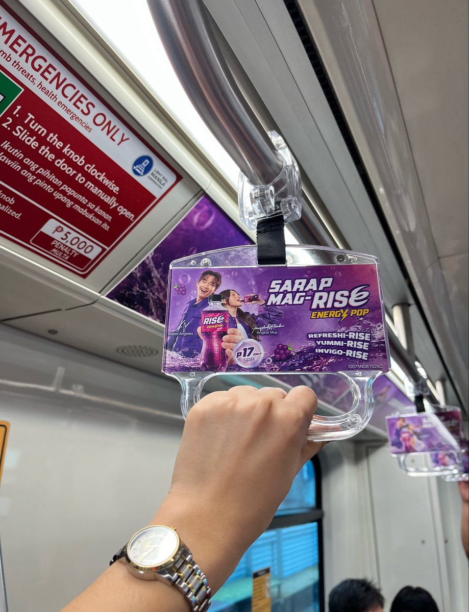 AtesofRabGel's tweet photo. Uy may nakita ako!

RabGel Rise Energy Pop Public transpo ads!💜🍇⚡️

Yung kilig at tuwa ko for them!🩵🩷

#RiseEnergyPopRABGEL https://t.co/Ho2h1HLaoa