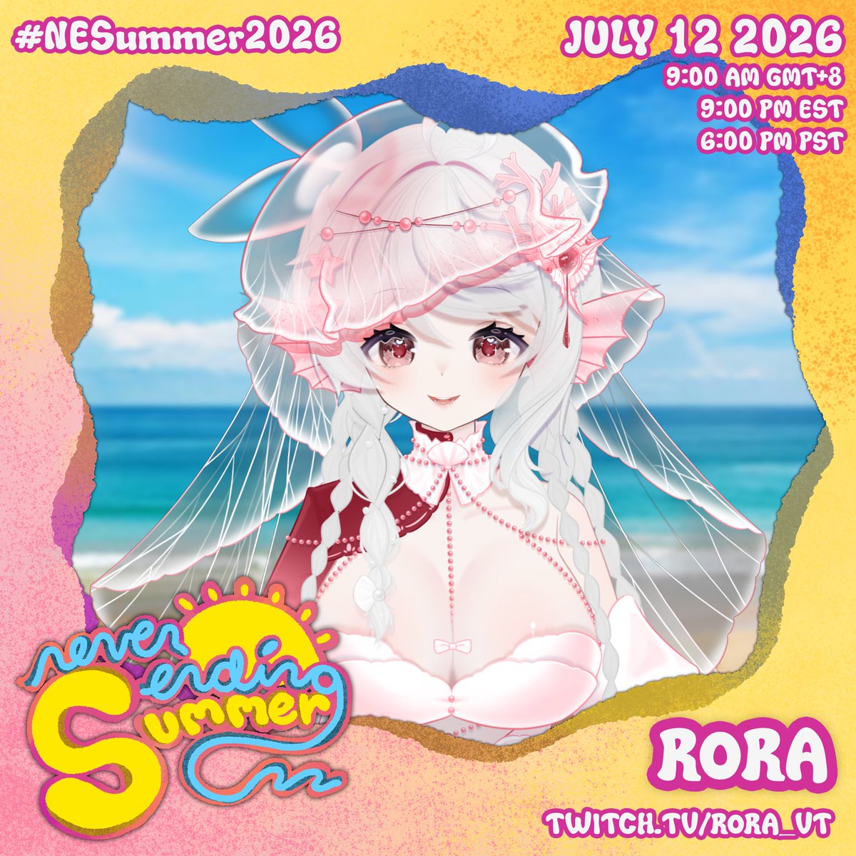 rora_VT's tweet photo. ⭐️ KARAOKE RELAY ⭐️
I’m part of @ASHA_EXE ‘s “Never Ending Summer” karaoke relay event!! Super honored to be singing with so many talented VTubers!!!
It will be on July 12 and my slot will be at 14:30 UTC + 2
LET’S GOOOO AWW YEAHH 💕✨
#NESUMMER2026 https://t.co/5JER6rL5wU