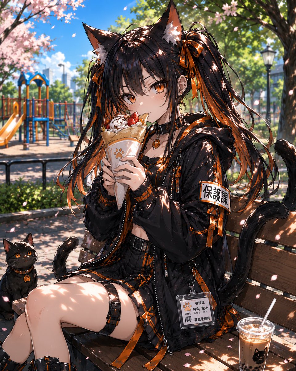 見た人は猫耳を貼って繋ごう 作ったばかりの新しい猫耳少女で参加させ