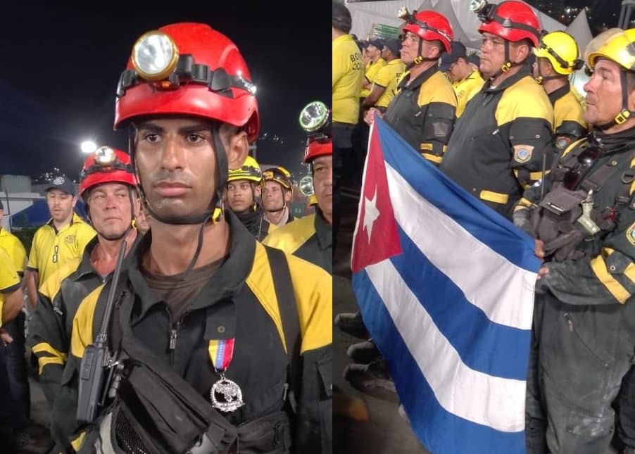 ReynierRU's tweet photo. Los 37 rescatistas y tres canes de #Cuba que participaron en las labores de búsqueda y rescate tras los recientes sismos en Venezuela recibieron la condecoración “Héroes de Venezuela”, junto a brigadas de otros países. #CubaEstáFirme https://t.co/UsWHUVzlLa