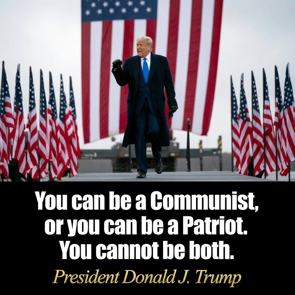RafaelFontana's tweet photo. "Você pode ser um comunista ou ser um patriota. Você não pode ser os dois." https://t.co/ZtzJARUcZM
