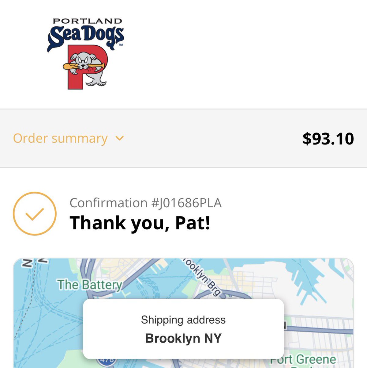 Pat4President's tweet photo. @PortlandSeaDogs @YouGotAStuGoing happy Christmas in July https://t.co/0s4tCVqqDl