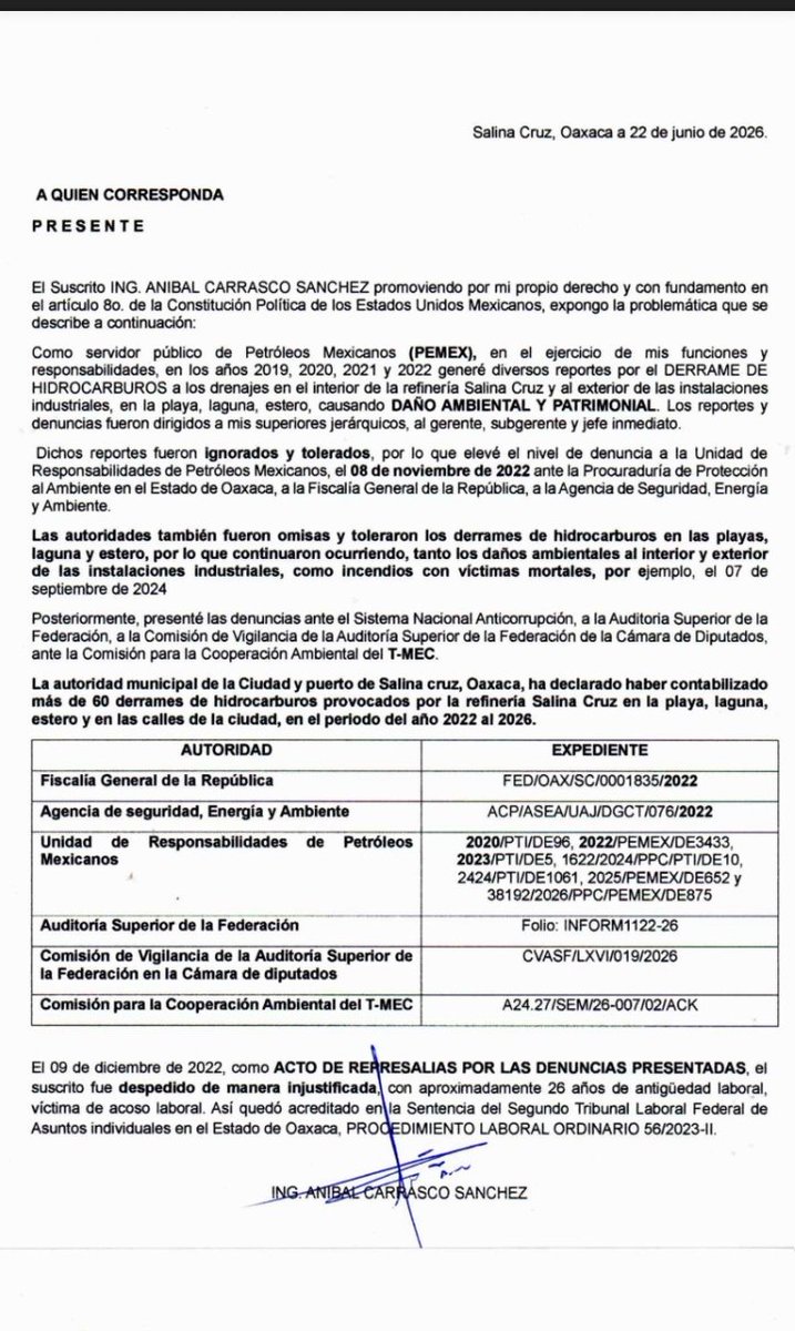 ANIBALCS27's tweet photo. @vaniaperezmor Ya  normalizamos el DAÑO AMBIENTAL Y PATRIMONIAL en el @GobiernoMX , la sangre derramada es un plus a la OMISIÓN, NEGLIGENCIA E INCOMPETENCIA INSTITUCIONAL. @USAmbMex @AmbMacKay @SRE_mx https://t.co/rVX5Tihk6S