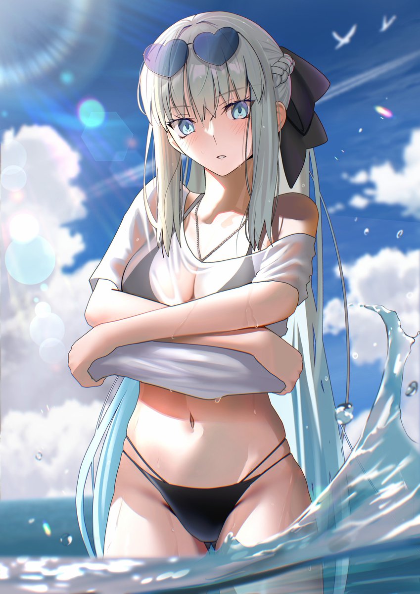 Mishiro0229's tweet photo. 水着モルガン様💙 https://t.co/bhkGccfSCN