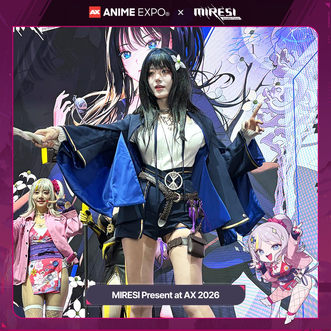 Miresi_en's tweet photo. Beautiful Returners spinning on the turntable📷
We captured some can't-miss moments!

#AX2026 #AnimeExpo2026 #AnimeExpo #MIRESI #InvisibleFuture https://t.co/Now5EuvduX