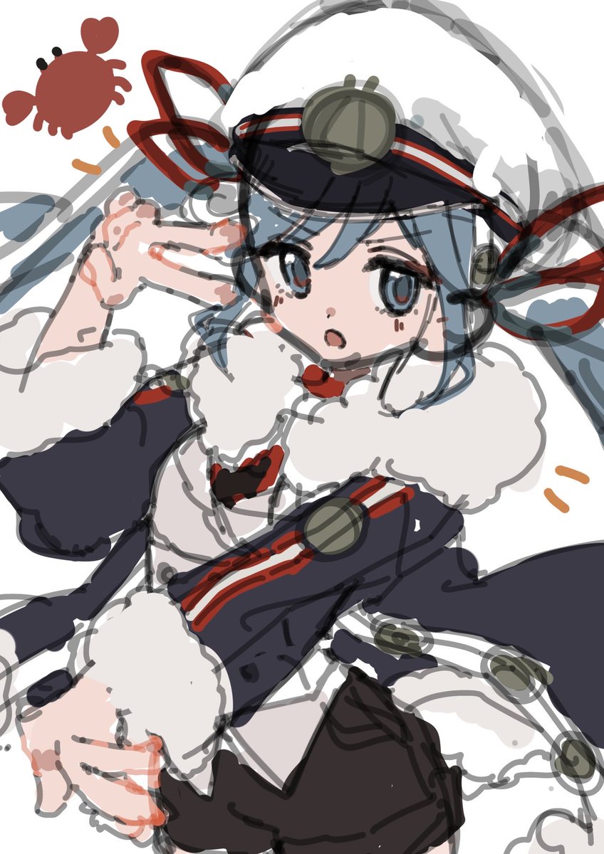 paruchin_paru's tweet photo. カニぴーす　#初音ミク https://t.co/uSfagKPtID