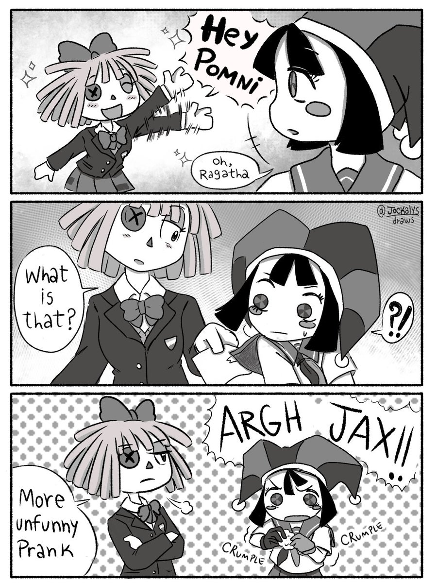 jockalysdraws's tweet photo. Continuation of this manga series #tadc #ragatha #pomni #manga #tadcfancomic #tadcanime #amandahufford #lizziefreeman https://t.co/l8MdcxhiLl