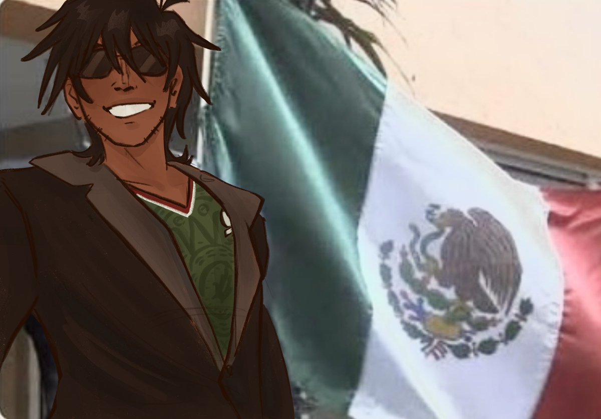 fishhdraws's tweet photo. ¿Y SI SI? MEXICAN WOLFWOOD FOR THE GAME TOMORROW 🇲🇽 VIVA MEXICO #mexico #wolfwood #worldcup #trigunart https://t.co/IPQHY0qzVS