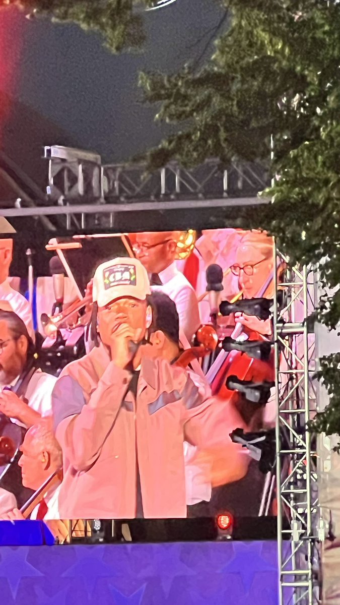 BarNoneMark's tweet photo. After a downpour with swirling winds that broke the heat and 90 minutes to get through security with our closest half a million friends, we celebrated the 4th with the Boston Pops, Chance the Rapper, Lainey Wilson and Anderson Cooper! https://t.co/gjJkuTXyW4
