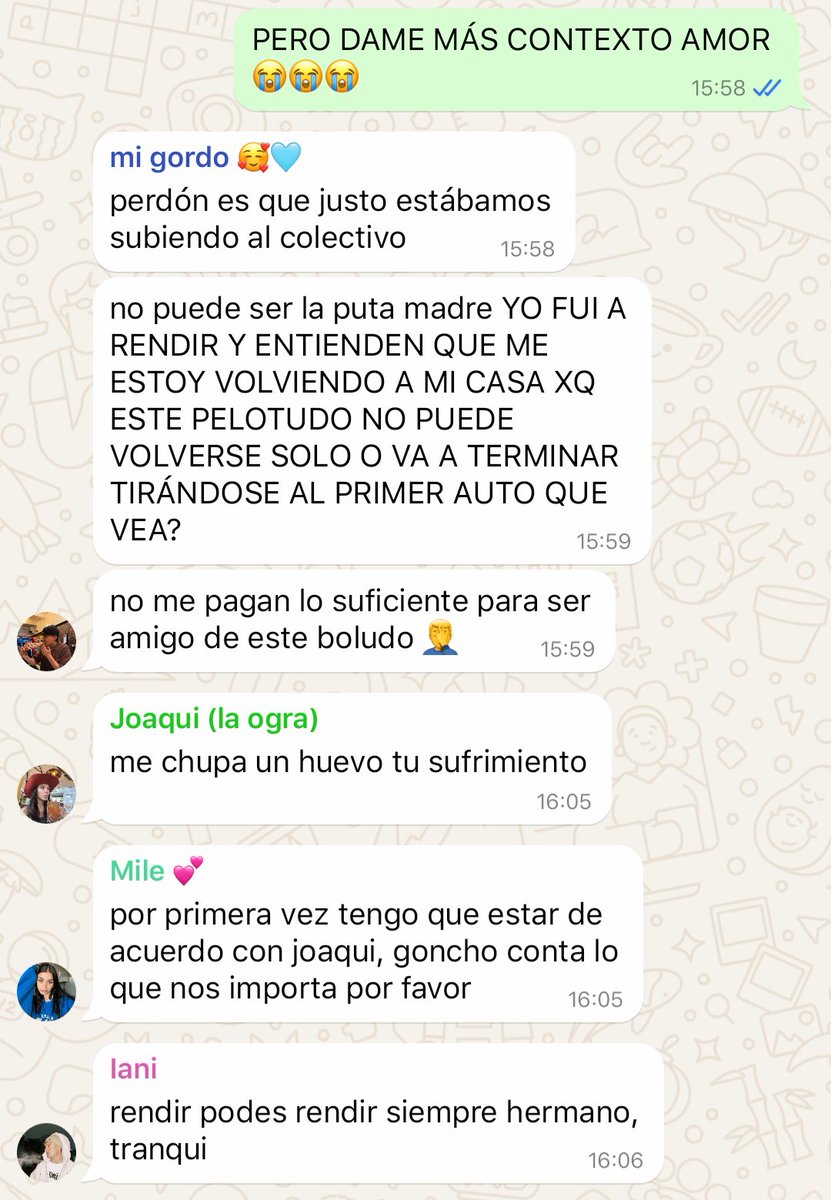 notmilipilii's tweet photo. 237- me mato si no puedo rendir porque mi amigo es un boludo https://t.co/9FyAYcC7Si