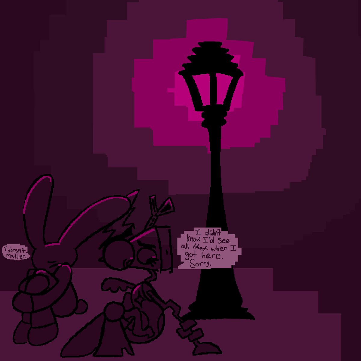 jamiezstarlett's tweet photo. I wish I’d done more to help.
.
.
.
#abstrabbit #tadc #zooble #jax #transfem post episode 9 comic
(1/8) https://t.co/PwnJrqvnUC