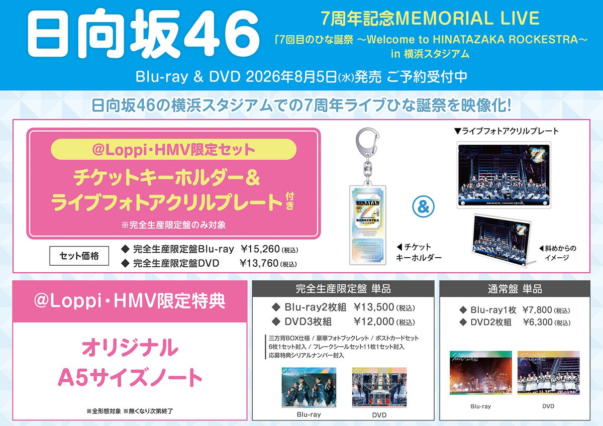 日向坂46】 最新ライブ映像『7周年記念MEMORIAL LIVE「7回目のひな誕祭