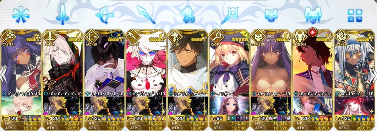 zoanthia's tweet photo. Want able to get all appends unlocked yet, but got the majority finished! 🎉 #FGO https://t.co/7p3nJxepFU