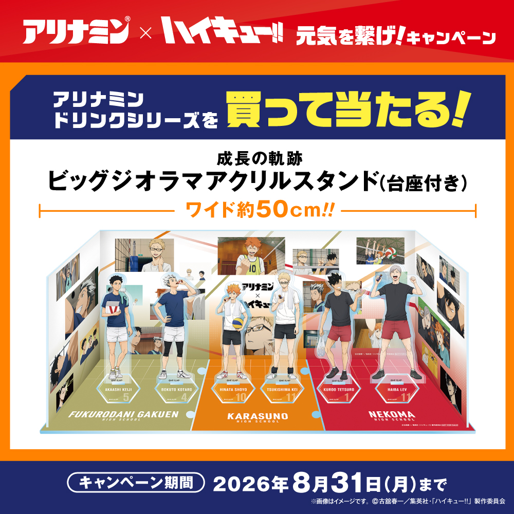 ハイキュー!! アリナミンCP 【応募景品】ビッグジオラマアクリルスタンド X-এ アリナミン【公式】: 
