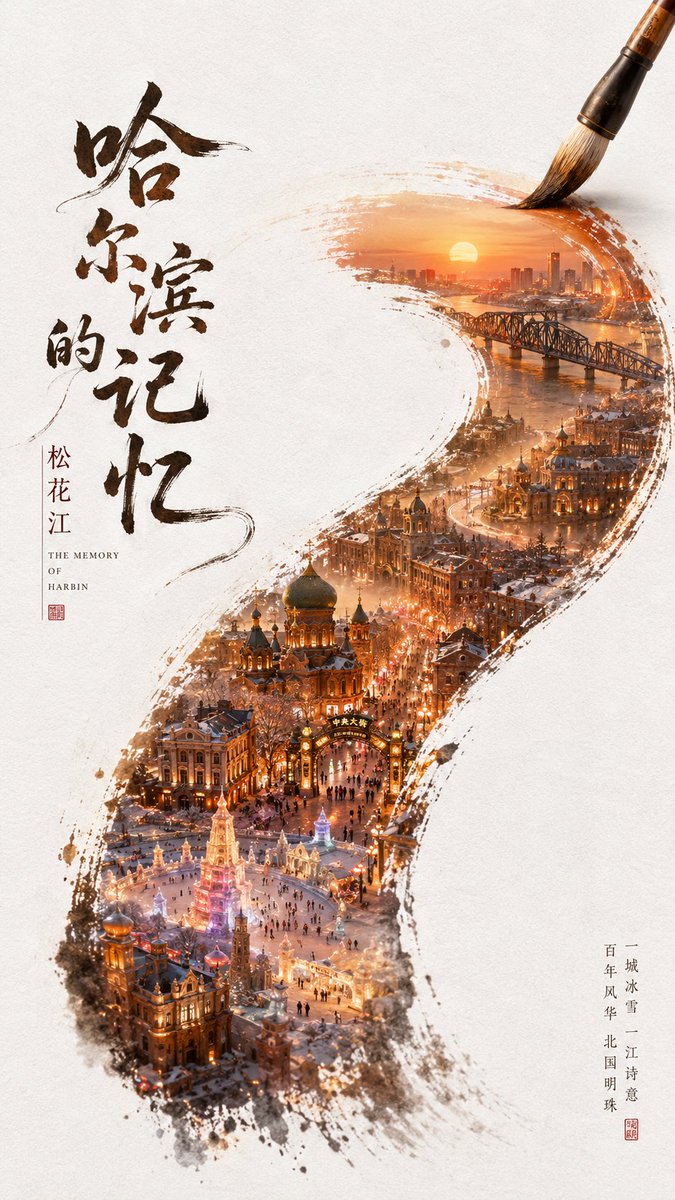 garysh0605's tweet photo. 早上好，今天的作品 哈尔滨的记忆—— 松花江 https://t.co/9IeJOjW4wv