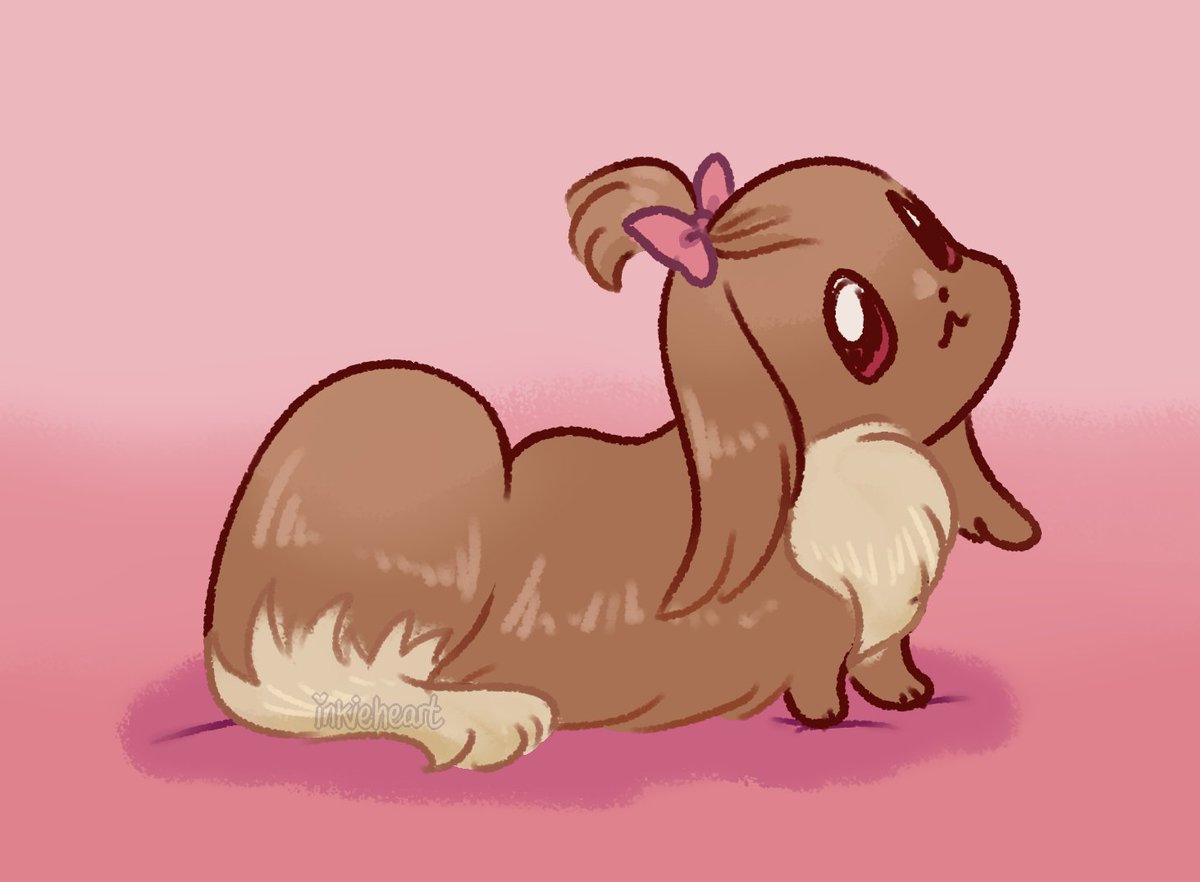 inkieheart's tweet photo. what if... long-haired eevee? 🎀 https://t.co/M7QIJhFU7o