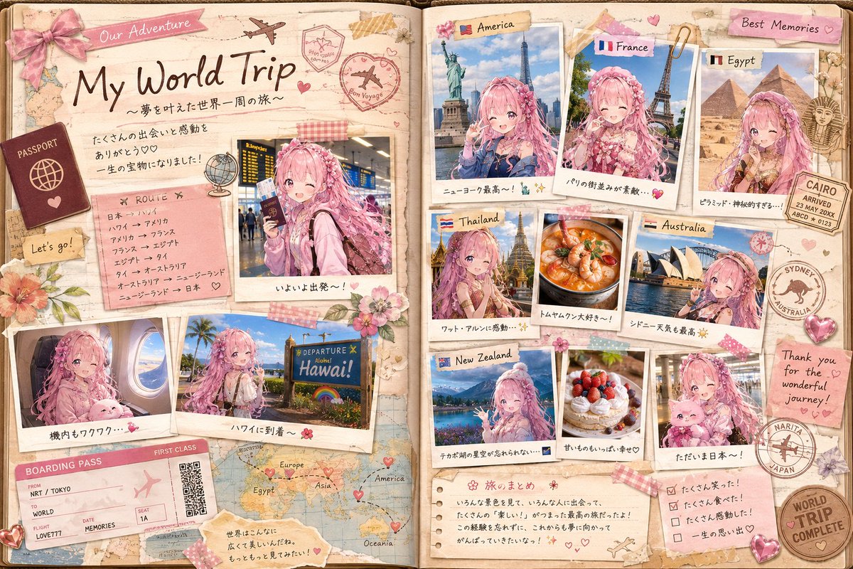 pink20230717's tweet photo. りりあだよ️🩷
世界一周旅行に行ってきたよ🩷
一生の思い出になったよ🩷

 #りりあ
 #るる https://t.co/hkDL3Lkz2E