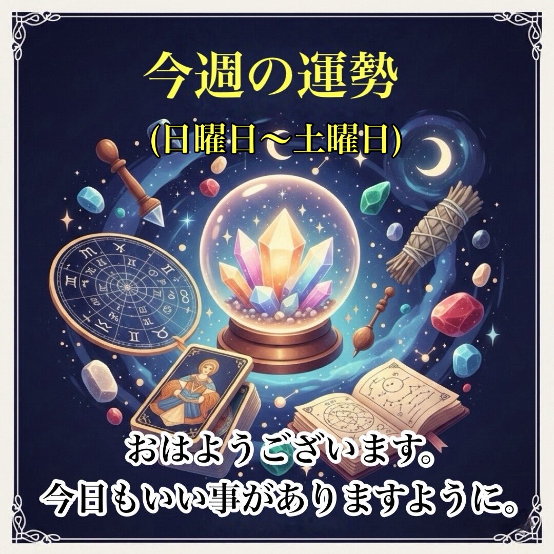 lapisroad55's tweet photo. 🍀私のフォロワーに共通する今週の運勢(日曜〜土曜)です😊

今週は人とのご縁が運気を高める一週間です。焦らず誠実に行動することで、嬉しい展開や良い機会に恵まれるでしょう。

〜〜〜〜

個人鑑定希望の方はプロフィール欄からお入りください。

#運勢#占い#相性#恋愛 
#健康#金運#結婚#風水 https://t.co/hqfnWH8BYH