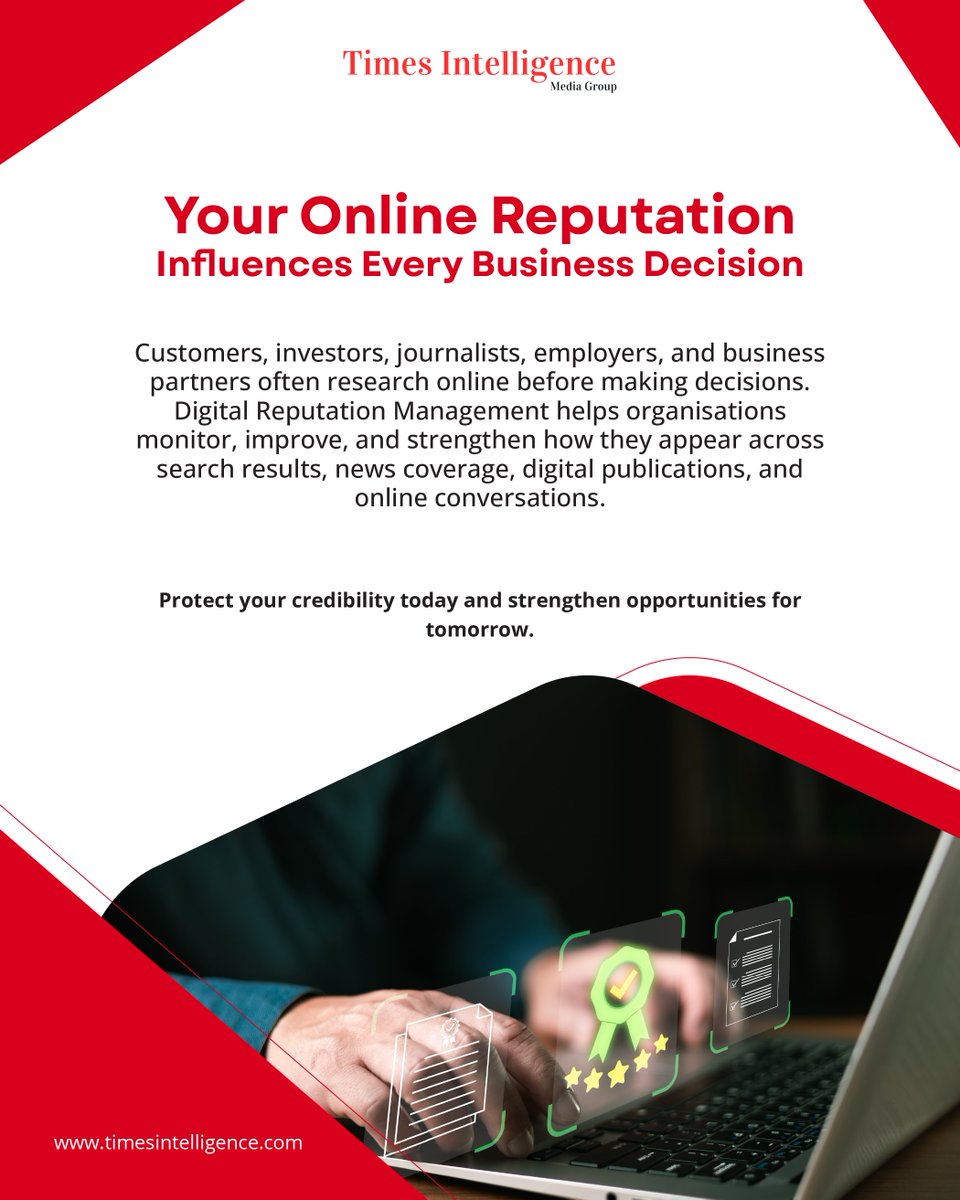 TIMediaGroup's tweet photo. Your reputation influences every opportunity before the first conversation even begins.

Take control of your online presence with a proactive reputation strategy.
Visit: https://t.co/nAJgAP8o4c

#ReputationManagement #OnlineReputation #BrandTrust #DigitalPR https://t.co/G4LFFXctrx