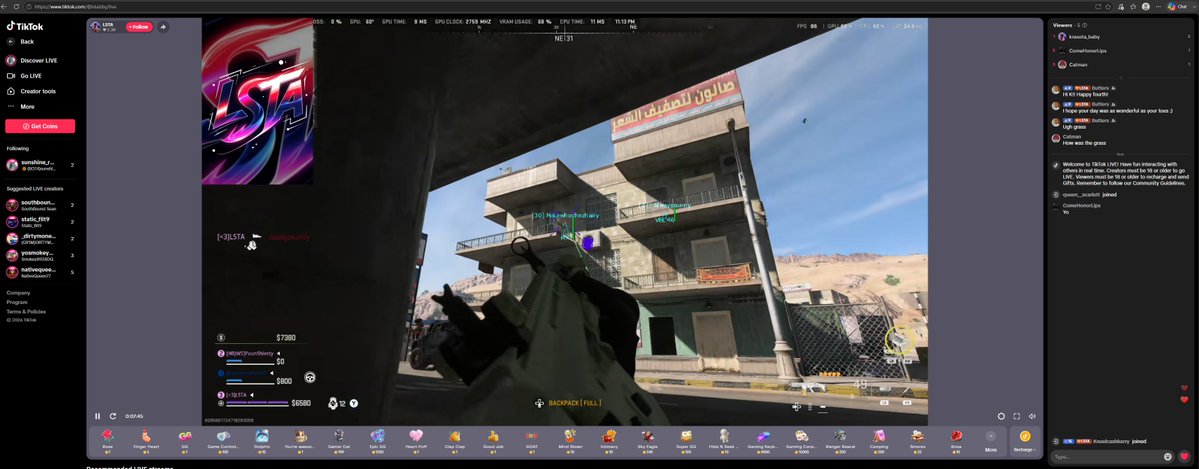 Queen__Scarlet's tweet photo. @ATVIAssist @CallofDuty @CODUpdates @Activision @CallofDutyCM

Here is another TikTok account appearing to stream Call of Duty cheats live with no shame and no fear of being banned.

Example live: https://t.co/zDi6kviSnW

This is becoming a pattern. Players are openly showing cheats, lock-ons, walls, and other unfair gameplay in real time while legit DMZ players keep getting their matches ruined.

Please review the live stream, the accounts connected to this activity, and any possible ban evasion, cheat promotion, or cheat-selling tied to these streams.

When hackers feel comfortable going live with cheats, that means the system is not scaring them anymore.

#TeamRICOCHET #DMZ #CallofDuty