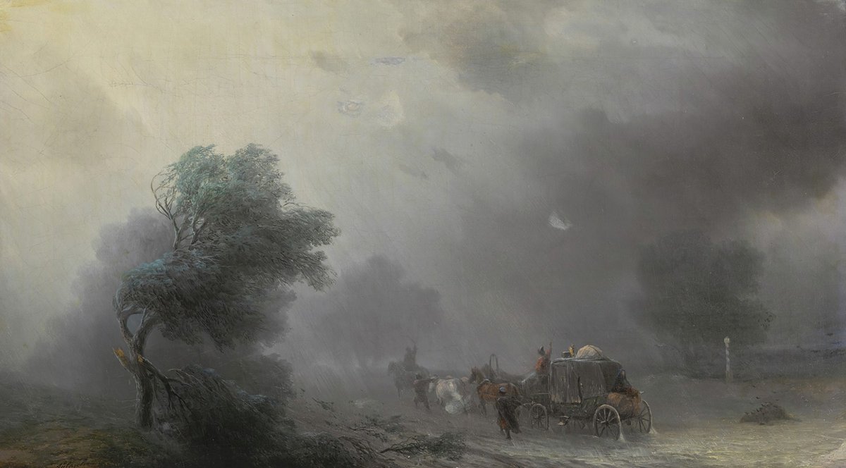DailyClassicArt's tweet photo. Ivan Aivazovsky - "Carriage in a Storm" https://t.co/NMZftg1WZ4