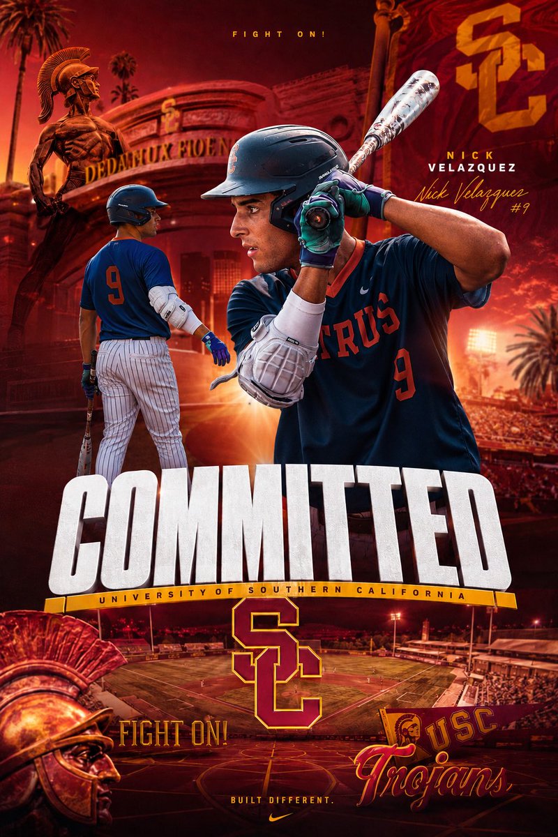 CitrusOwlsBSB's tweet photo. An Independence Day to remember for the Velazquez family! 

Congratulations to Nick Velazquez for his early commitment to USC for the 2027-2028 year!

Nick will first return to the Owls lineup in the spring of 2027 before beginning his Trojan career fall 2027!

#JustUS https://t.co/MOTSw6hk9k