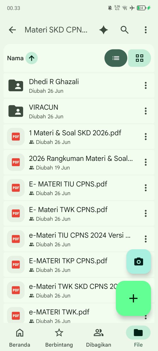 cinderrsya's tweet photo. Pagi pejuang CPNS. Aku habis ngerapihin file bahan belajar buat persiapan CPNS 2026 yang lengkap banget dari materi sampai latihan soalnya. ada yang mau? https://t.co/n0YMDlC7wJ