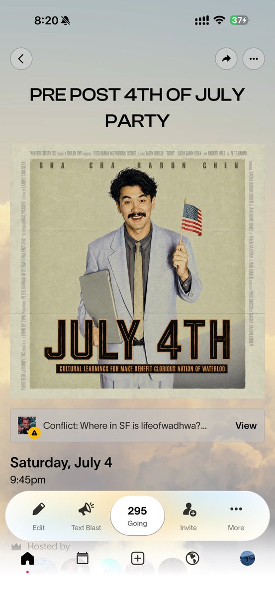 WesleyBLDC's tweet photo. hosted by sf transplants, for sf transplants

our house is throwing a 4th of july rager to celebrate 250 years

comment or dm me for the link https://t.co/E069nQE6pT