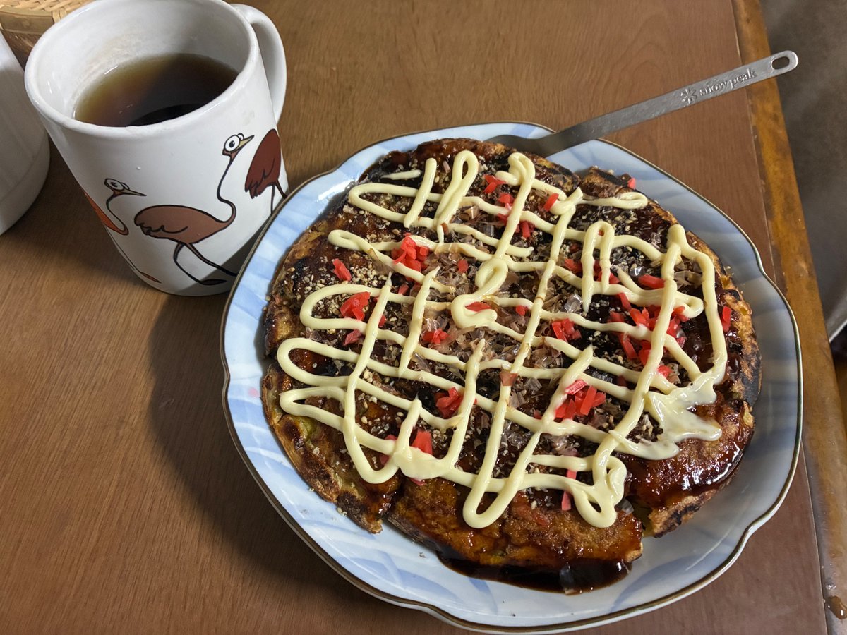 tac_h's tweet photo. 急に、お好み焼きが食べたくなったので‥ https://t.co/GfzQcpXT25