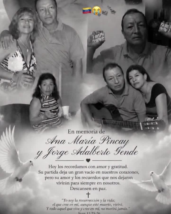 lahistoriaec's tweet photo. Juntos hasta el final. Los esposos ecuatorianos Jorge Gende y Ana Pincay, quienes sobrevivieron varios días bajo escombros tras el terremoto de Venezuela, no resistieron más y murieron. No se pudo rescatarlos. https://t.co/bbshT9JbAX