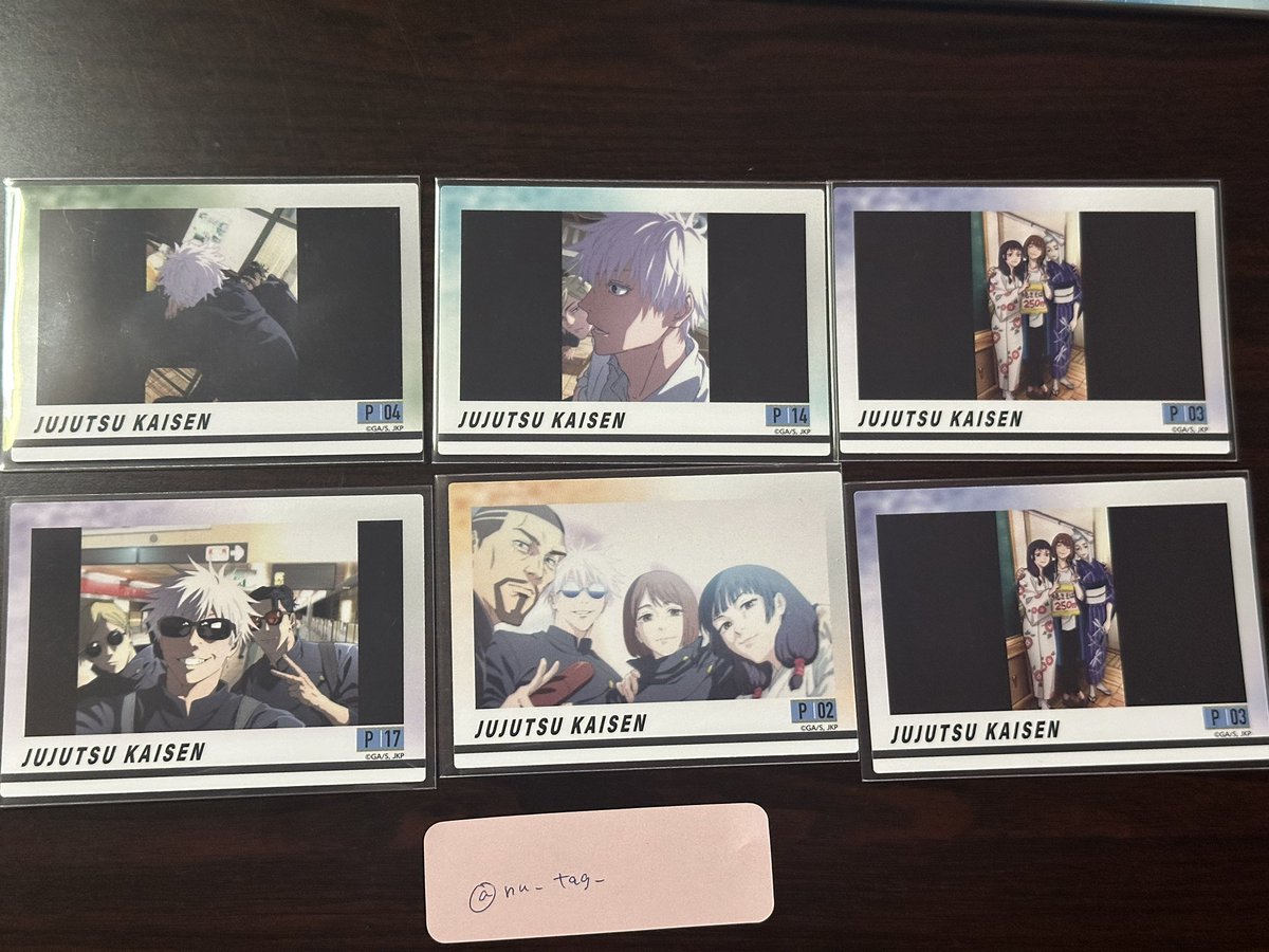 nu_tag_'s tweet photo. 【交換】呪術廻戦 懐玉•玉折 PiC+as pictas ピクタス　呪術廻戦展

譲▶︎1枚目P02.03.04.14.17

求▶︎2枚目💜>❤️>💙

💙は💜または❤️含む交換のみ

郵送のみ

お気軽にお声掛け下さい。 https://t.co/8b03YomYVW